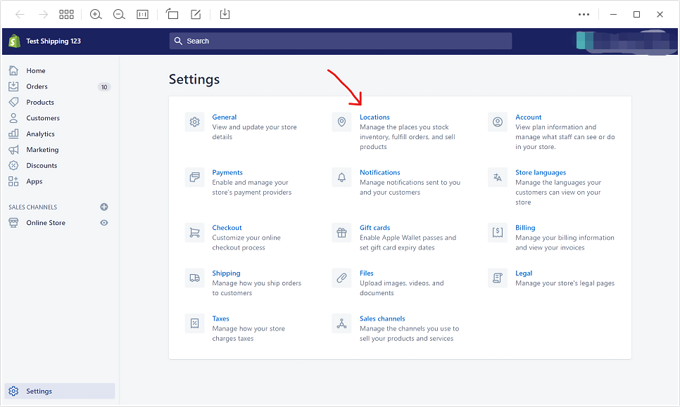 Add Shipping Address in Shopify shipping