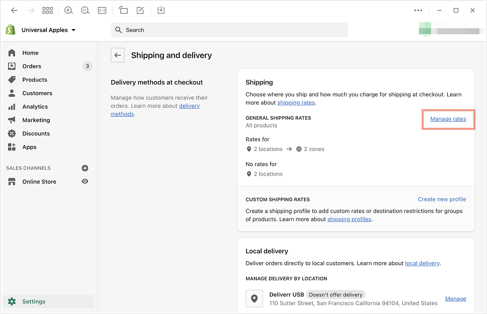 Choose Shipping Carrier in Shopify shipping