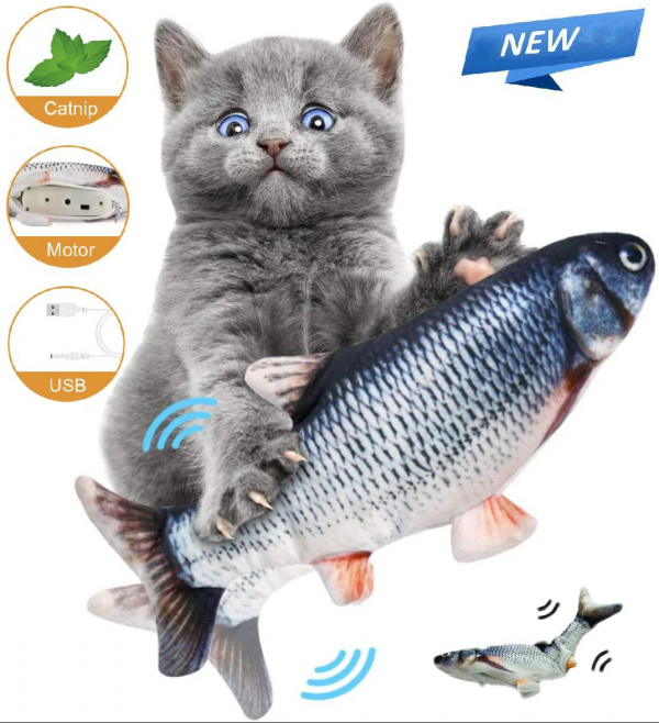Fish-Shaped Cat Chew Toys