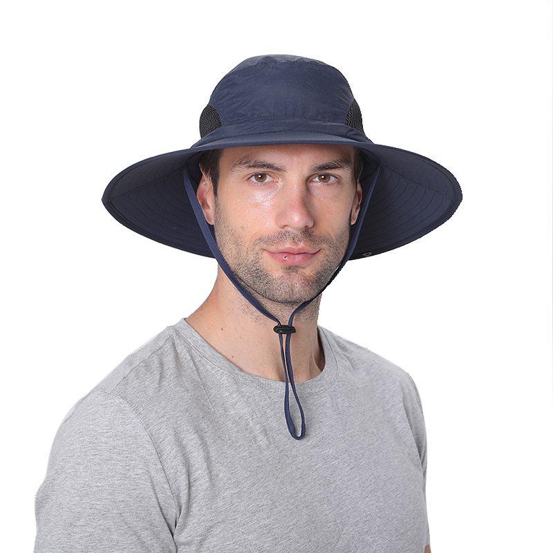 Waterproof Wide Brim Bucket Hat Breathable Summer Hat Foldable Boonie ...