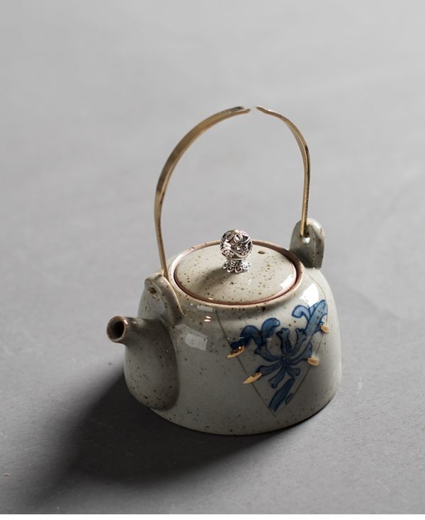 Imitation Bronze Handle Ceramic Teapot