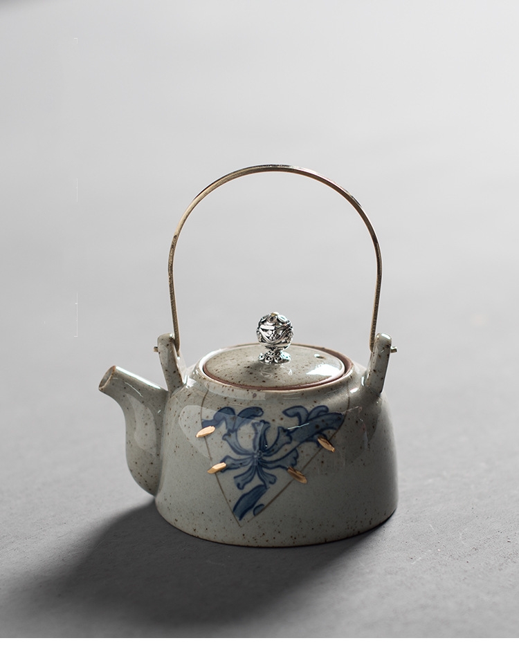 Imitation Bronze Handle Ceramic Teapot2
