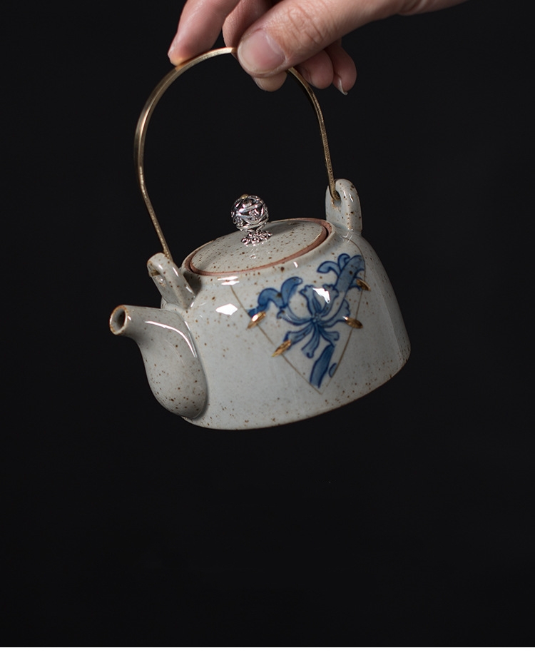 Imitation Bronze Handle Ceramic Teapot3