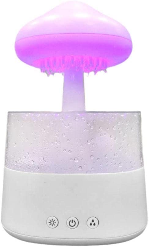 favorites 😲 This mushroom cloud lamp is a humidifier and comes with  essential oils. I love sleeping with the rain setting…