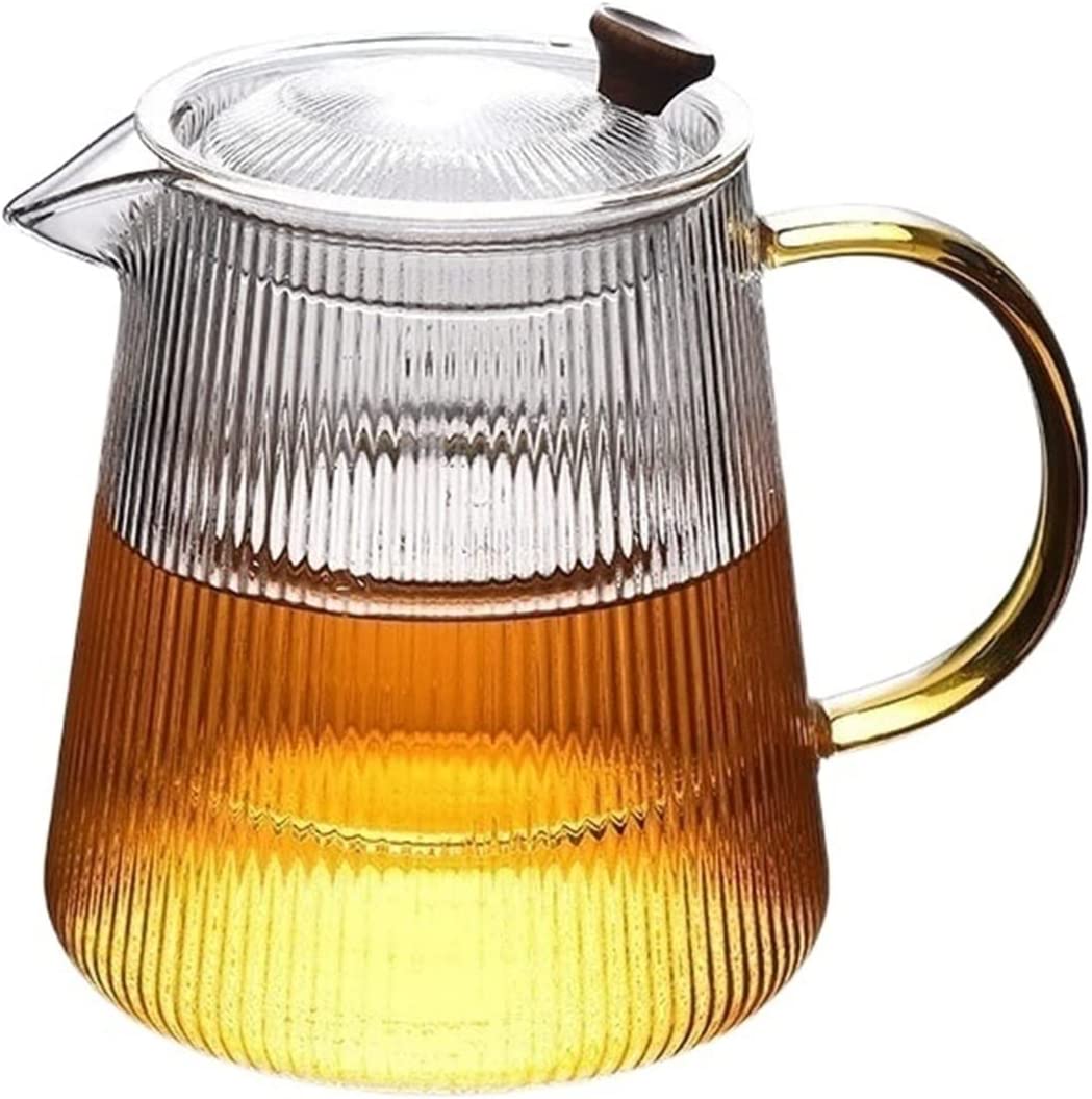 Thickened Striped Glass Teapot1