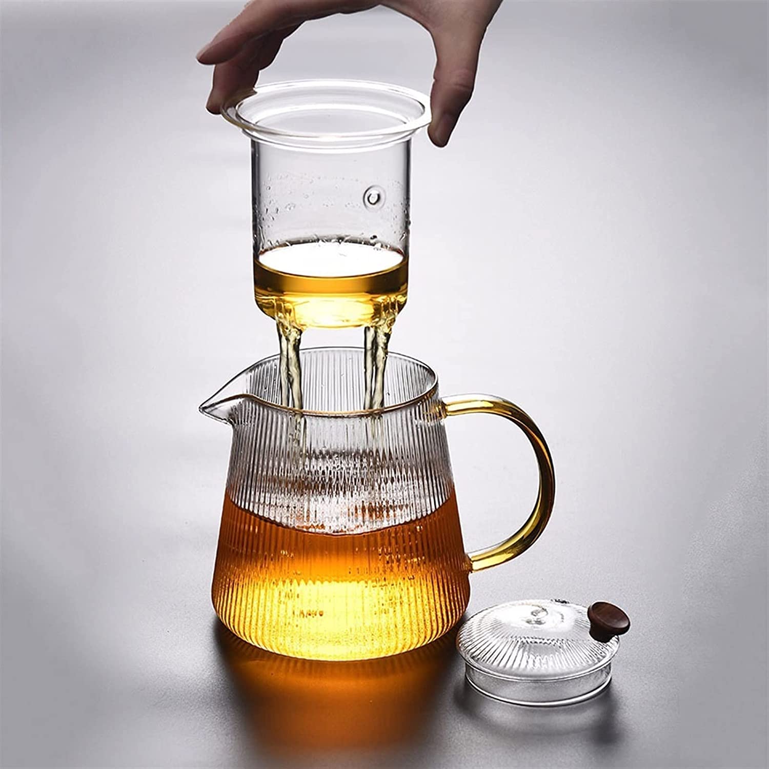 Thickened Striped Glass Teapot6