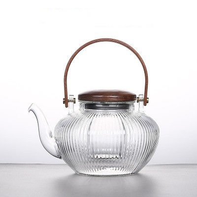 Wooden Handle Glass Teapot5