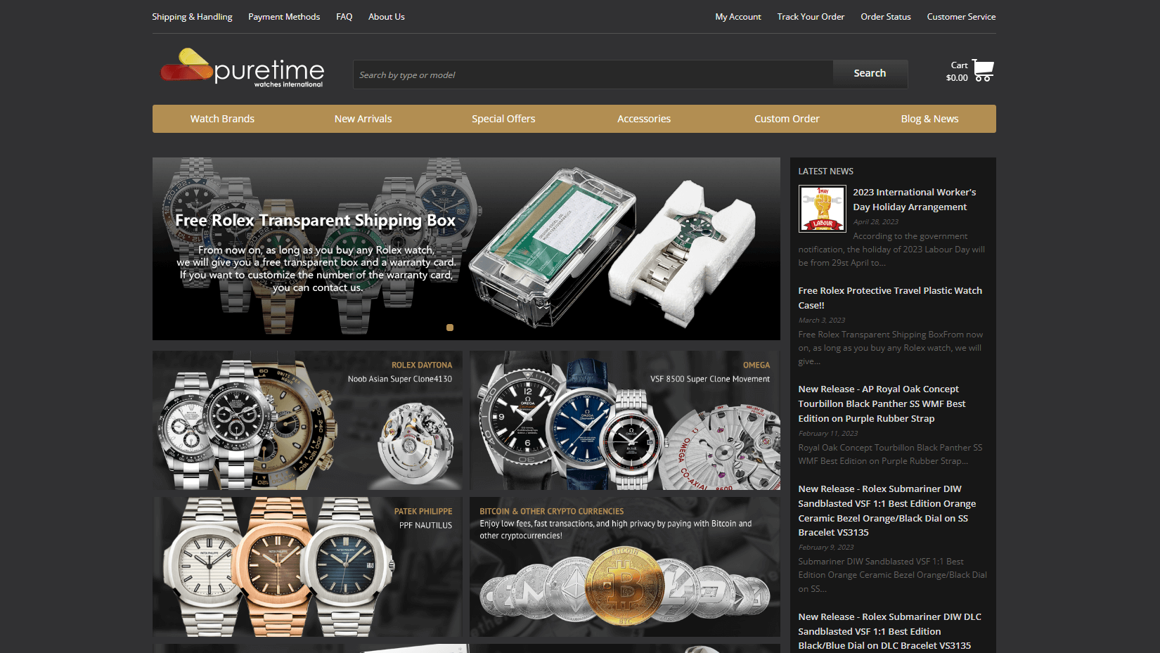 Luxury on sale watch websites